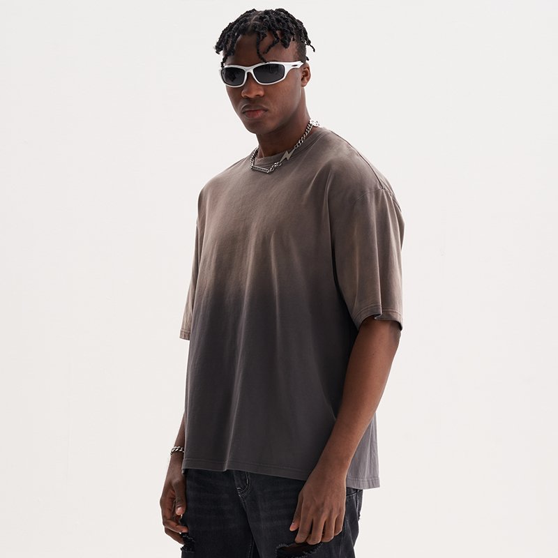 high quality fashion sunfaded tshirt streetwear wash fade men's t-shirts custom logo cropped t shirts for unisex