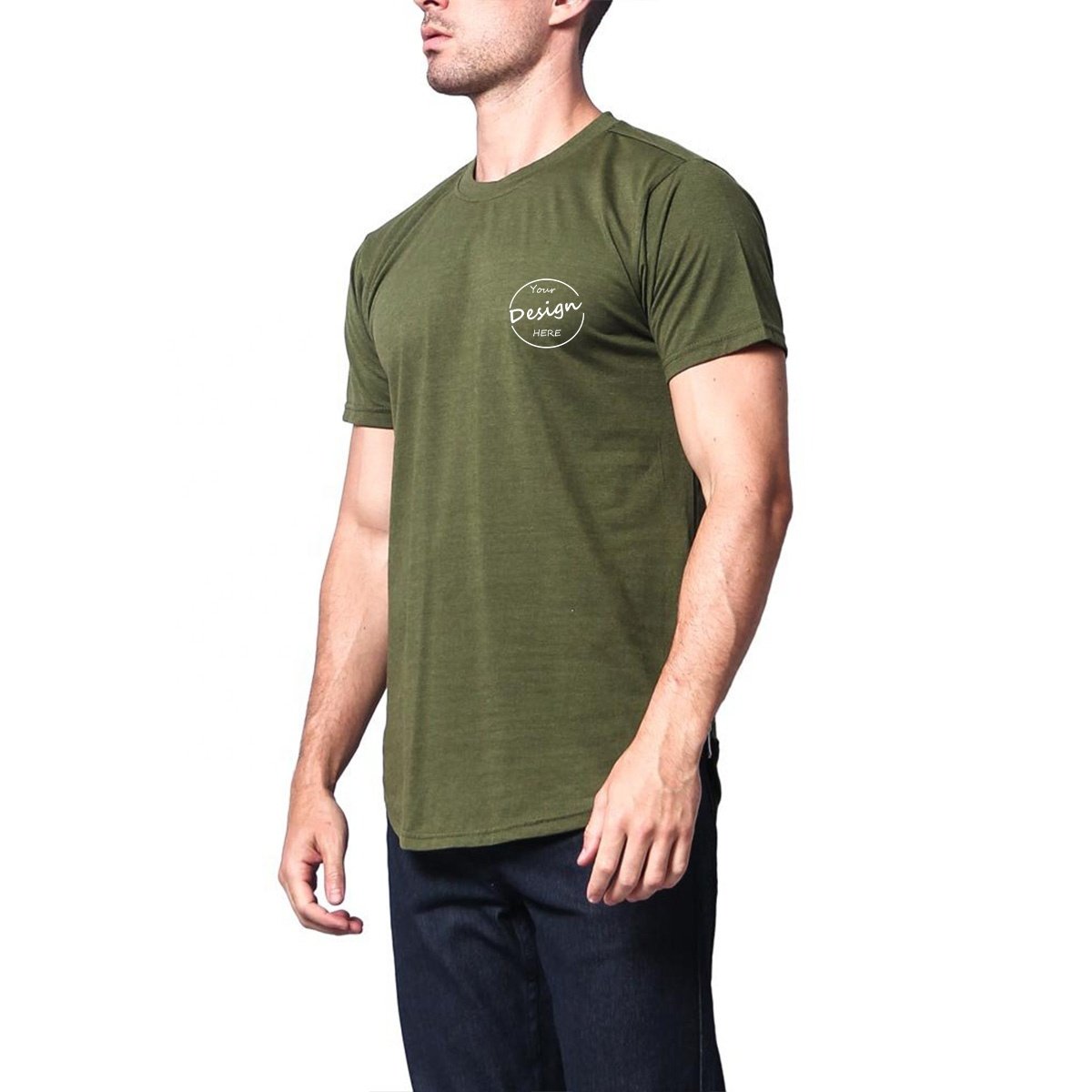 2024 Hot Sale New Trend High Quality Wholesale Custom Logo Breathable Long Curved Knotted Back Bottom Men's T-Shirts