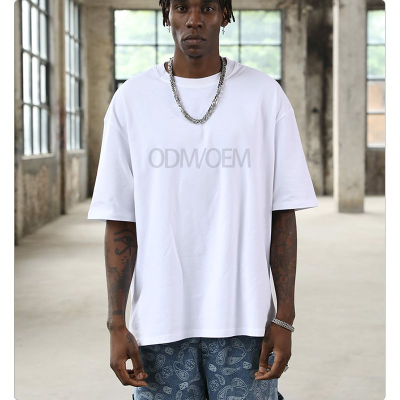 blank t-shirt in bulk black and white solid color mens t shirt clothing custom printed logo o neck tshirt