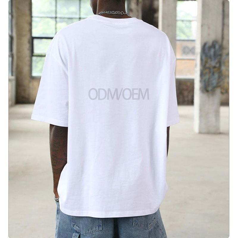 blank t-shirt in bulk black and white solid color mens t shirt clothing custom printed logo o neck tshirt
