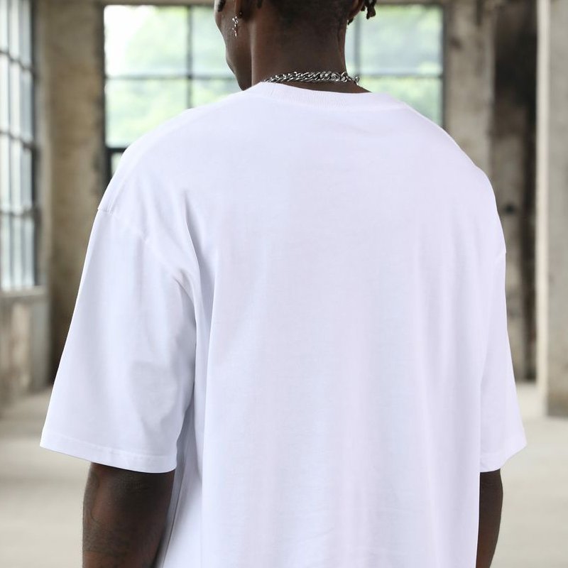 blank t-shirt in bulk black and white solid color mens t shirt clothing custom printed logo o neck tshirt