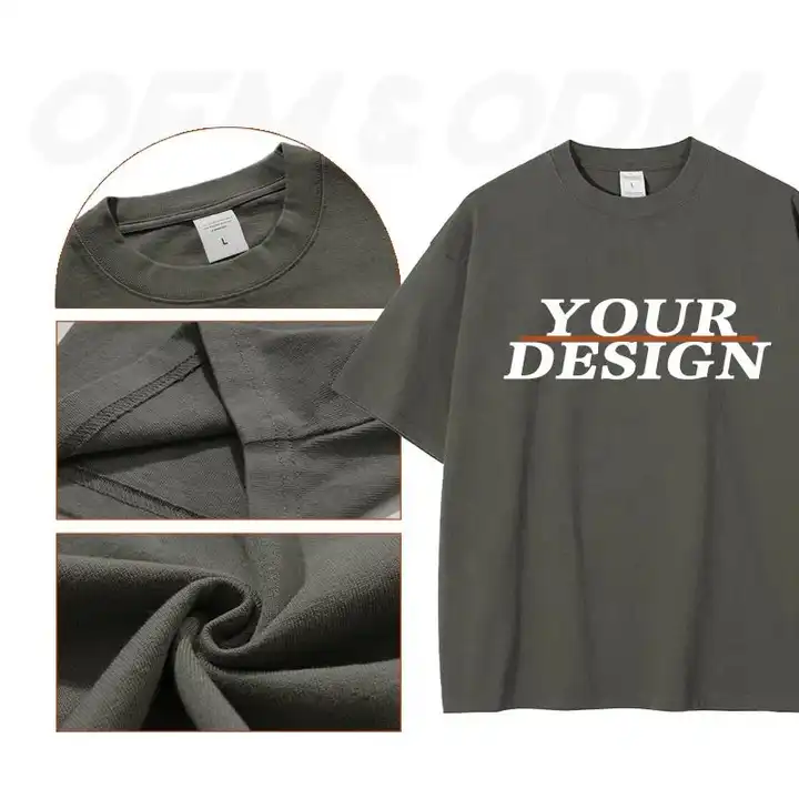 High Quality 100% Cotton Blank Men's T-shirts Heavyweight Oversized Tshirt Printing Custom T Shirt