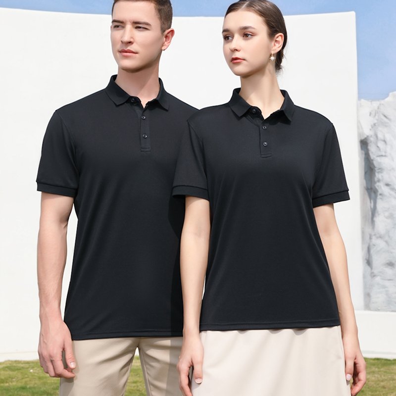 QS new polo t-shirt custom logo summer corporate cultural shirt Leisure sport blank solid color polo shirt for men