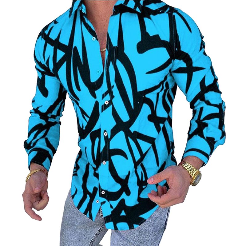 Men's Breathable Printed Shirt for Men Office Business Work Shirt Factory Direct Sale 100%t Cotton Long Sleeve Luxury Shirt