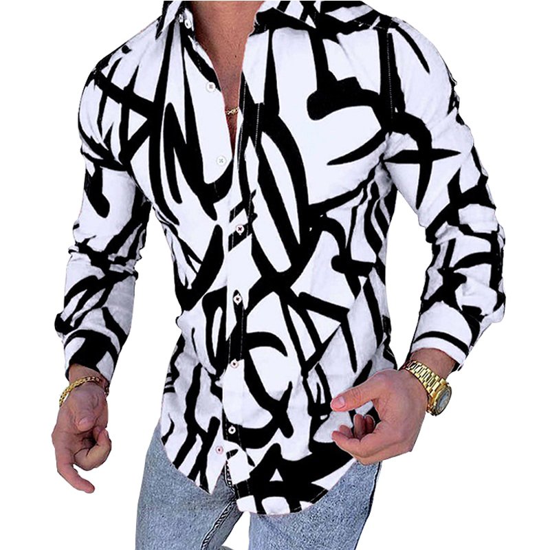 Men's Breathable Printed Shirt for Men Office Business Work Shirt Factory Direct Sale 100%t Cotton Long Sleeve Luxury Shirt