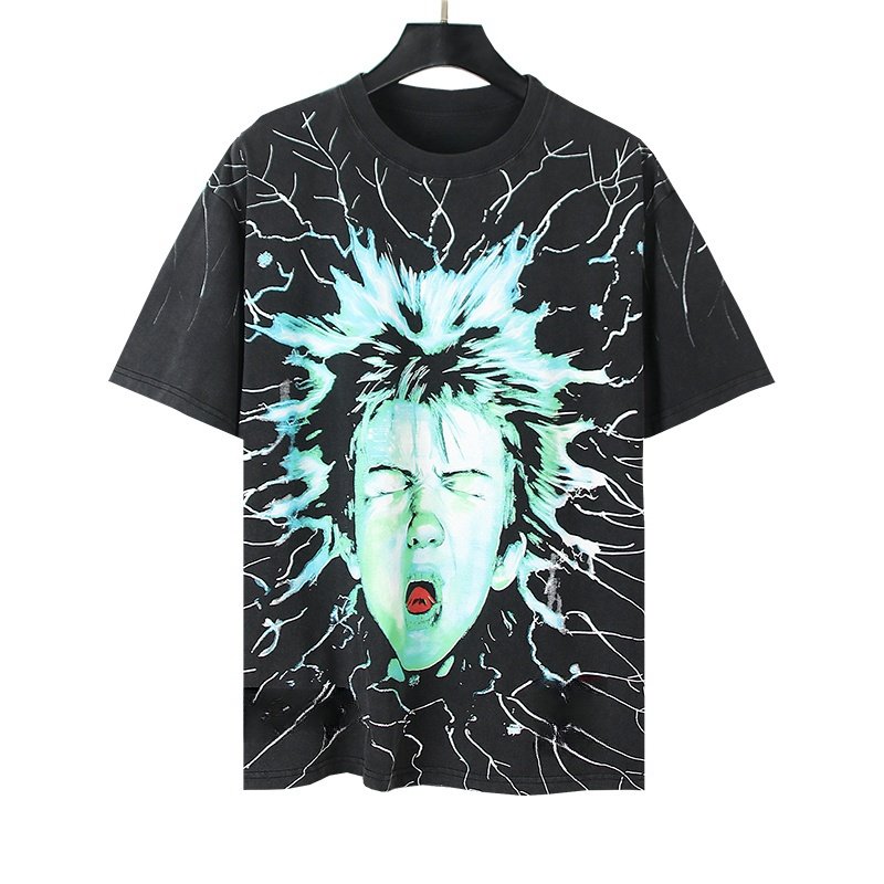 Wholesale High Quality 100% Cotton 230G Print Enzyme Wash drop Shoulder Heavyweight Hiphop Oversized Custom Unisex Men's Tshirts