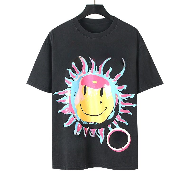 Wholesale High Quality 100% Cotton 230G Print Enzyme Wash drop Shoulder Heavyweight Hiphop Oversized Custom Unisex Men's Tshirts