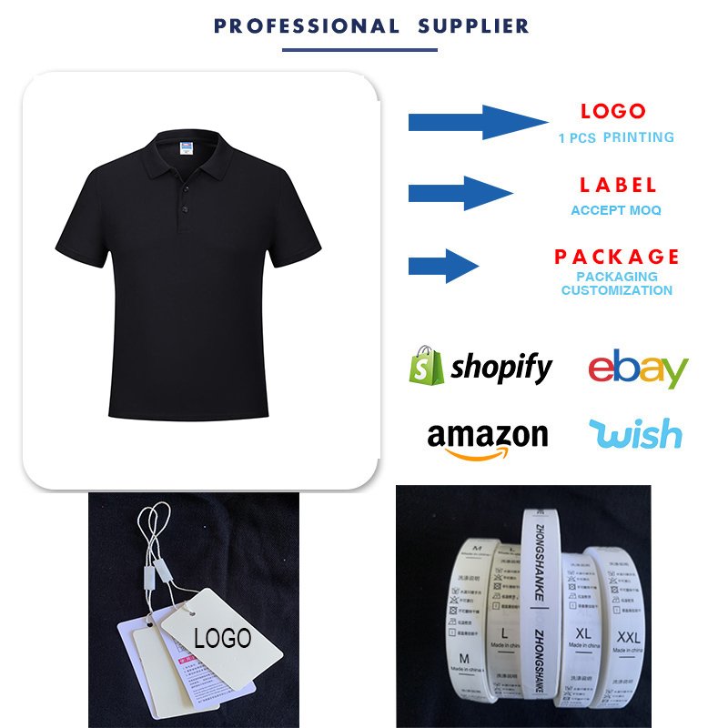 Wholesale high quality plain casual T-shirt embroidered polo shirt golf clothing custom logo men's simple polo shirt