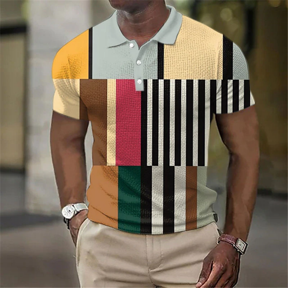 3D Shirt Men'S Hip Hop Polo Print Stitched Short Sleeve Summer New Leisure Street Man Polo Tops Custom Polo Shirt