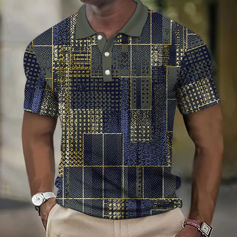 3D Shirt Men'S Hip Hop Polo Print Stitched Short Sleeve Summer New Leisure Street Man Polo Tops Custom Polo Shirt