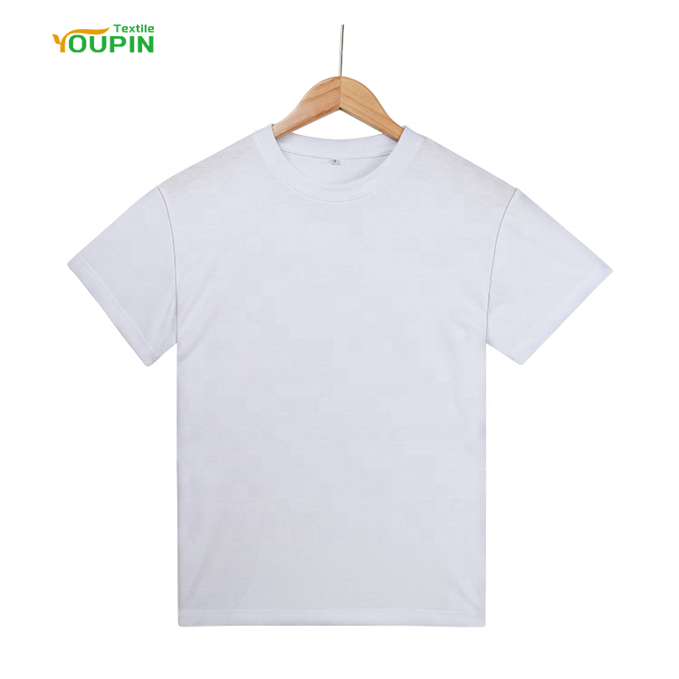 Factory Direct Sale White T-shirts Sublimation Blanks 100% Polyester Men's T-shirt for Heat Press Sublimation