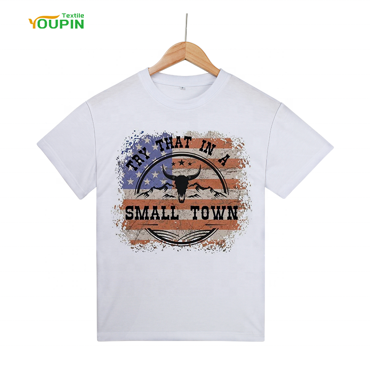 Factory Direct Sale White T-shirts Sublimation Blanks 100% Polyester Men's T-shirt for Heat Press Sublimation