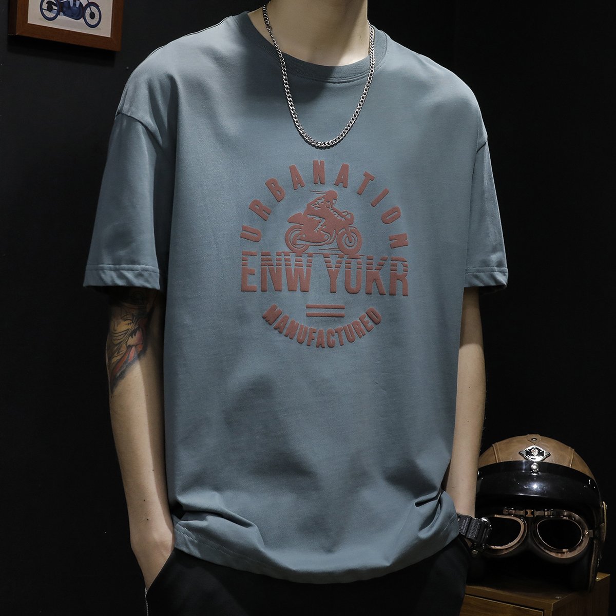 Wholesale High Quality brand custom printing graphic drop shoulder oversized t shirt men's t-shirts