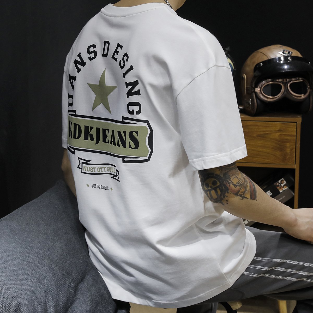 Wholesale High Quality brand custom printing graphic drop shoulder oversized t shirt men's t-shirts
