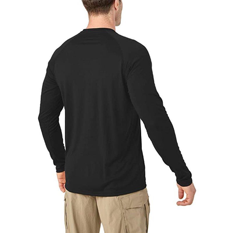 Wholesale blank quick dry polyester shirts long sleeve fish shirt men's casual t-shirt solid colors custom