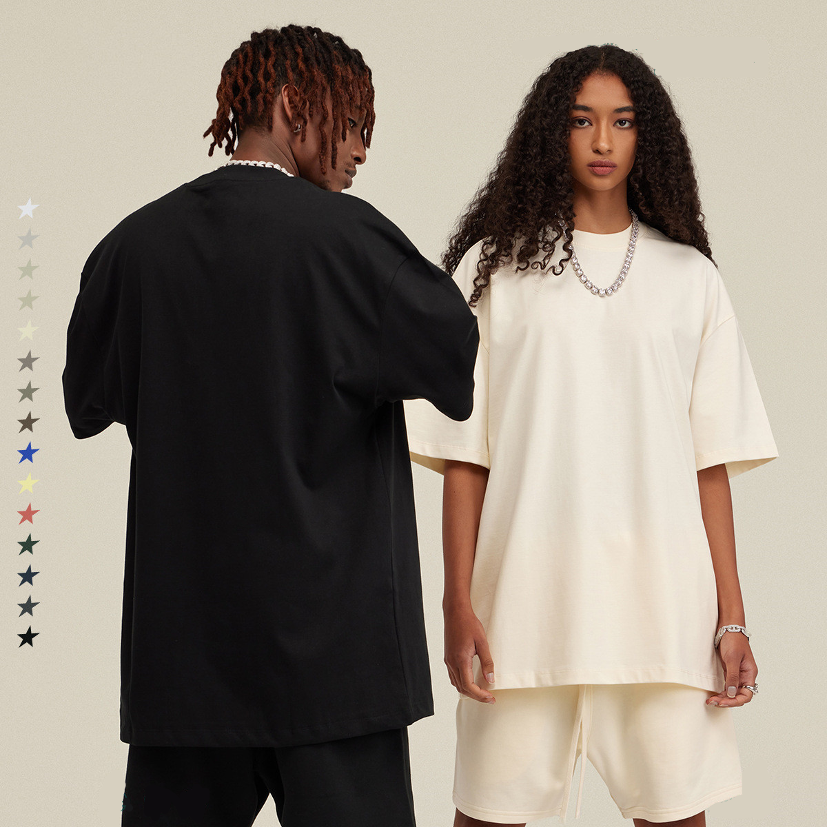 Dcy Thick Oversized High Quality Tracksuit Puff Print Men Tracksuit 2 Pieces T-Shirt Short Set Custom Tracksuit