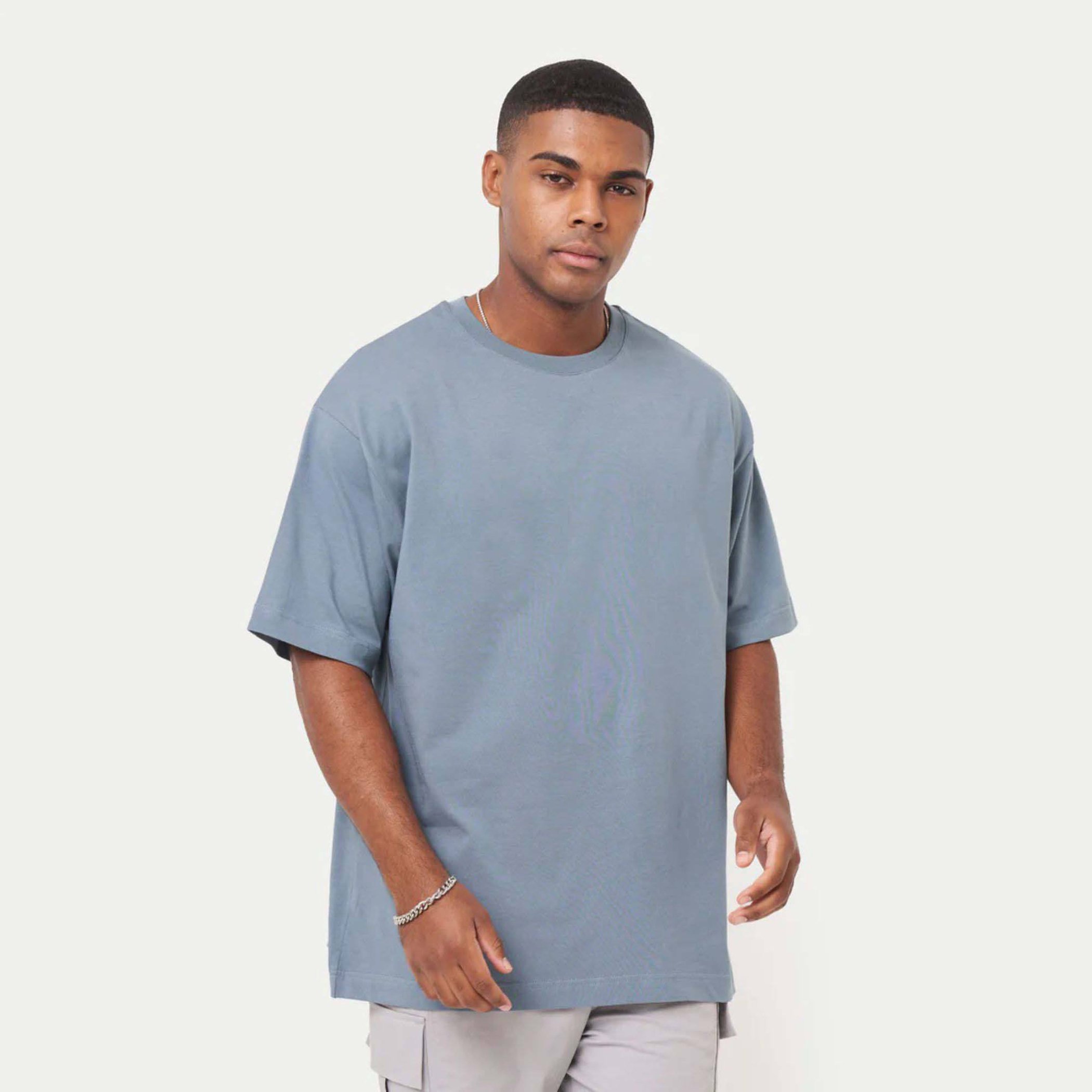 Oversized Drop Shoulder 100% Cotton Screen Print Plain Heavyweight Custom T shirt Printing Blank Plus Size Men's T shirts