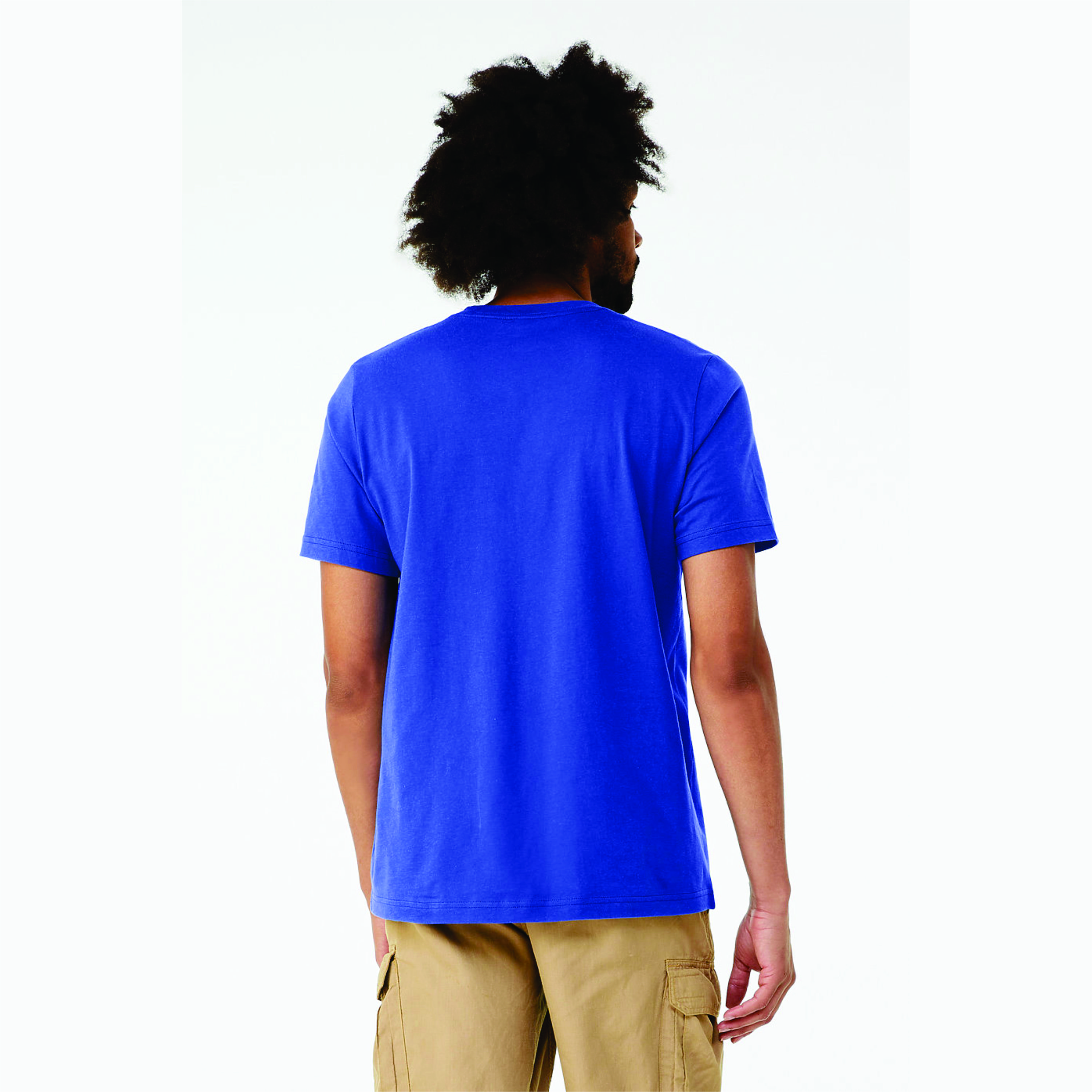 Classic True Royal Blend Unisex CVC Short Sleeve Tee: 52% Airlume Combed Ring Spun Cotton, 48% Poly, 32 Single, 4.2 oz