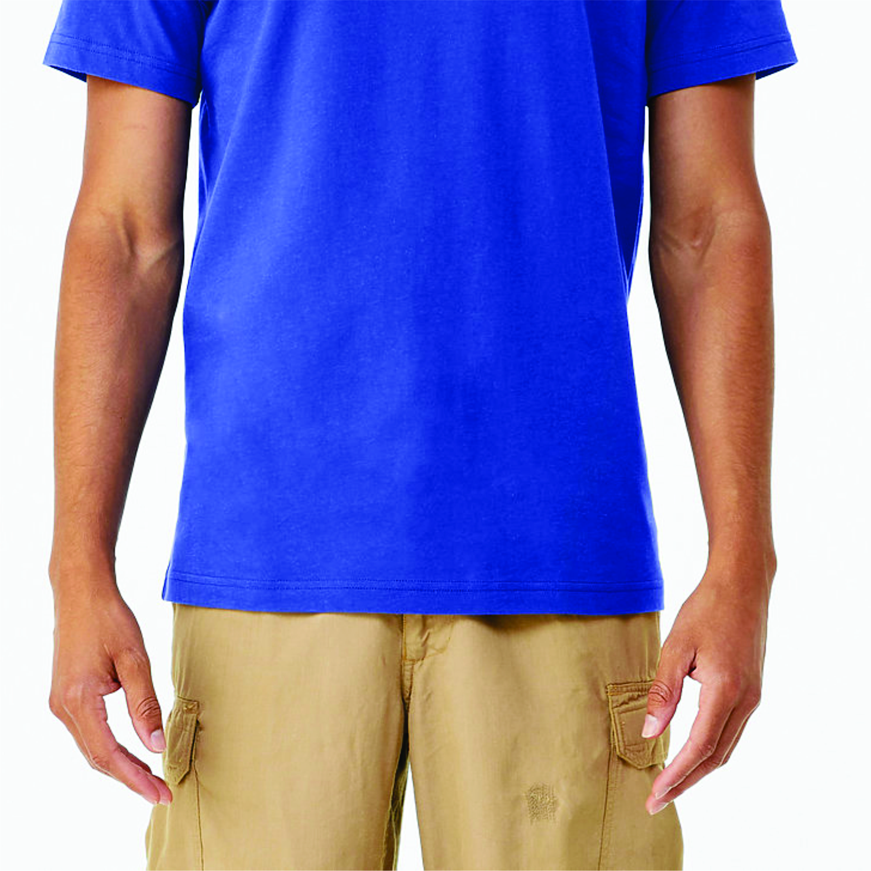 Classic True Royal Blend Unisex CVC Short Sleeve Tee: 52% Airlume Combed Ring Spun Cotton, 48% Poly, 32 Single, 4.2 oz