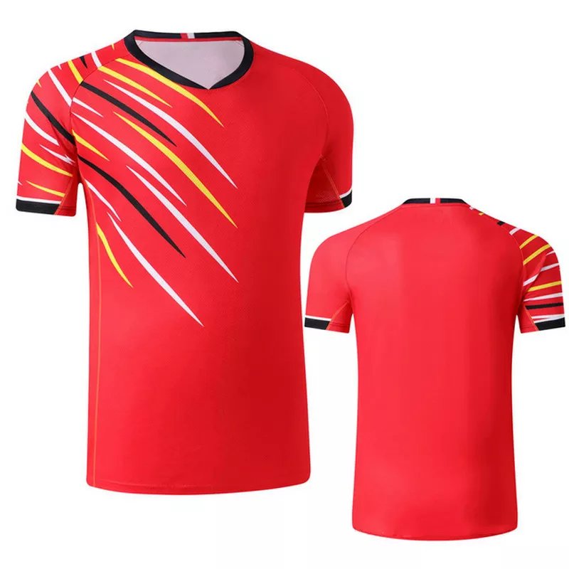 customize made your own design sports jersey tennis wear badminton shirts table tennis t shirt top men's clothing
