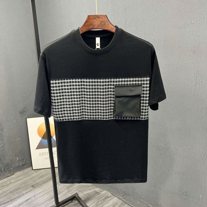 Fashion Brand Hip Hop Men T-Shirts 2024 Summer Men's T Shirt New Casual Solid T-shirts