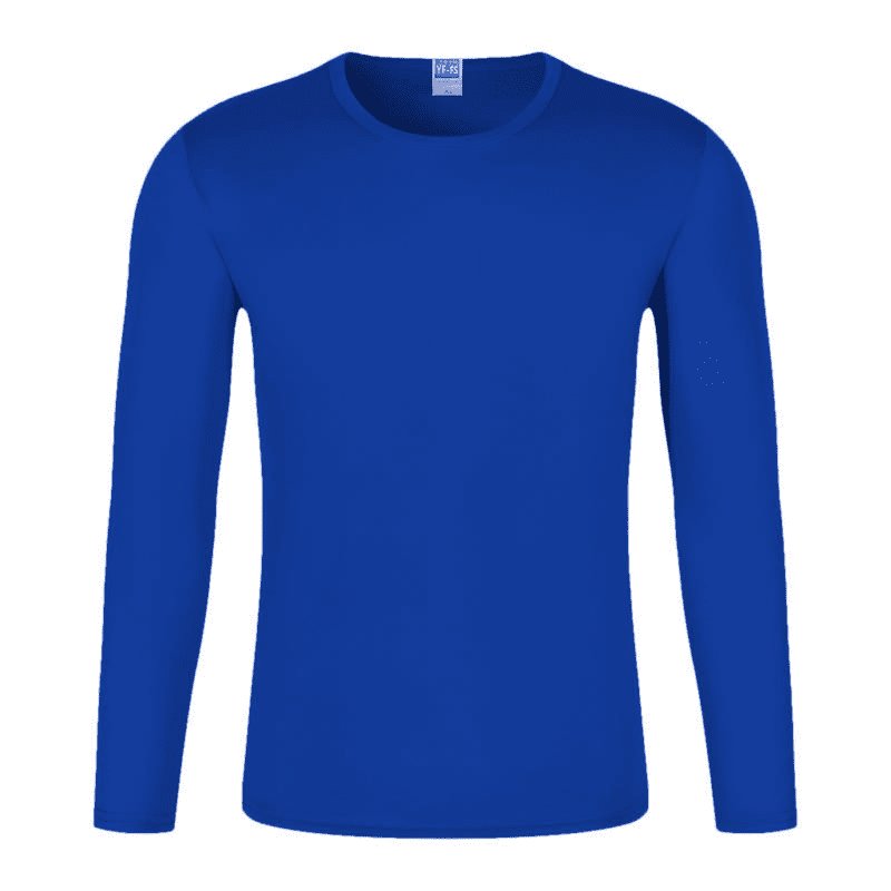 Custom Men's Fitness Dry-Fit Long Sleeve T-Shirt 100% Polyester Quick-Drying Breathable Sublimation Print Embroidered Blank