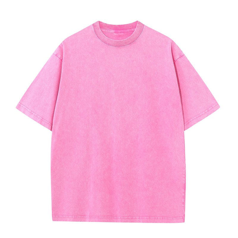 Hot Selling men's Custom Logo Casual men's And Women's 230g Oversized Retro Acid-washed T-shirt