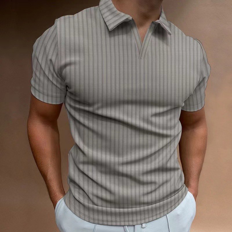 TONGYANG Men Summer Short Sleeve Fashion Short Sleeve Polo Shirt Turn Down Collar Solid Color Slim Fit T-shirts For Men