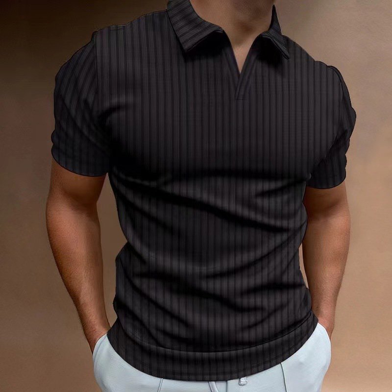 TONGYANG Men Summer Short Sleeve Fashion Short Sleeve Polo Shirt Turn Down Collar Solid Color Slim Fit T-shirts For Men