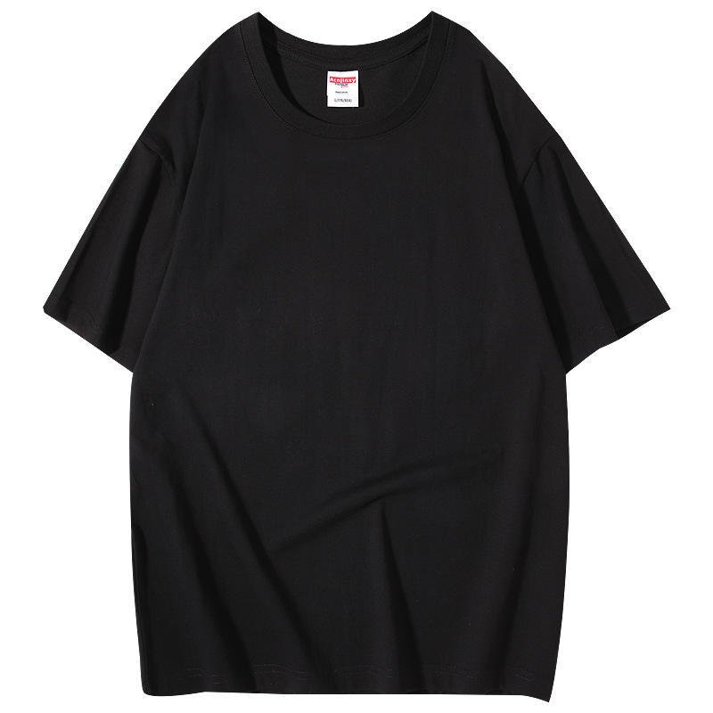 New trendy loose 280g heavy cotton bottoming custom logo plus size men's t-shirt