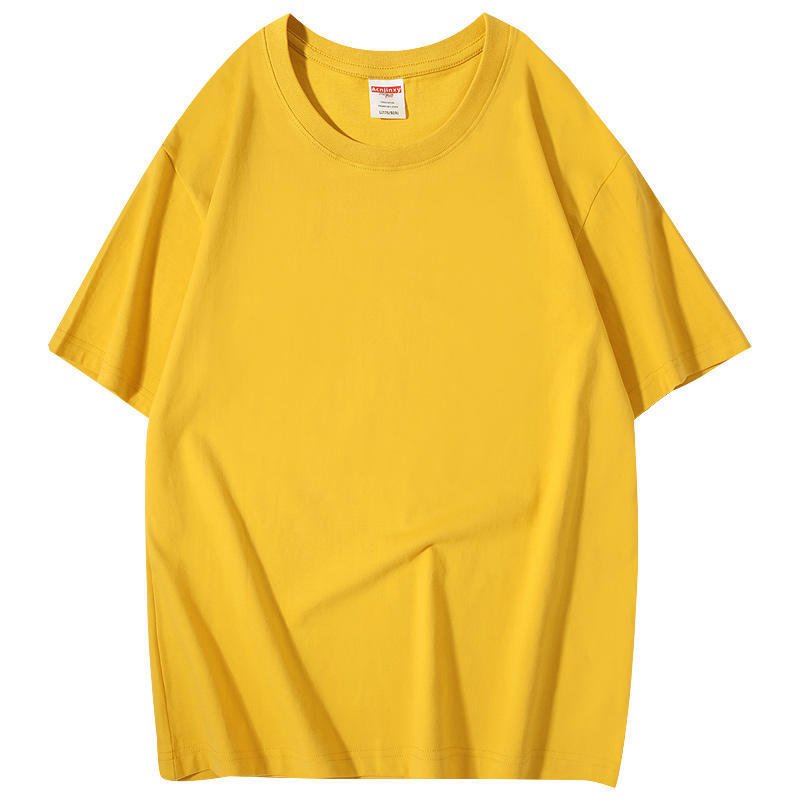 New trendy loose 280g heavy cotton bottoming custom logo plus size men's t-shirt