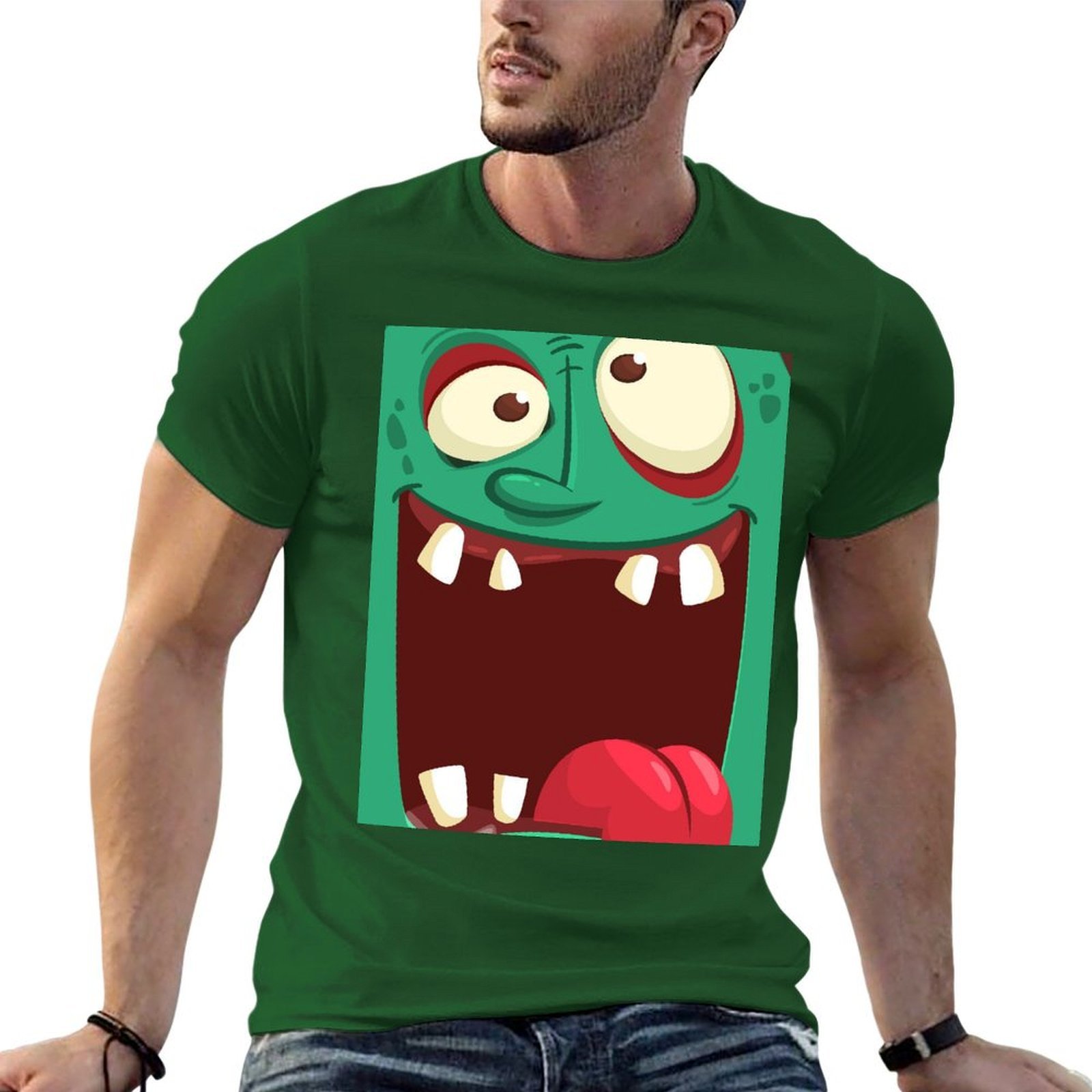 Custom Halloween Scream Themed Men's T-shirt Personalized Artwork and Logo for Party and Casual Wear
