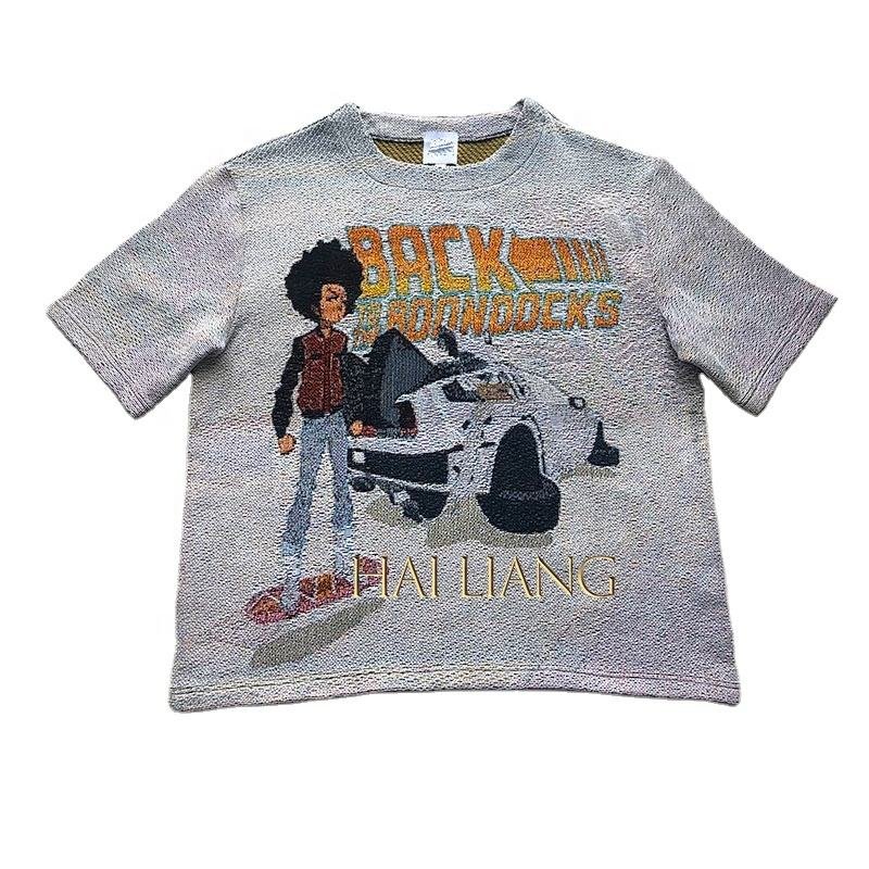 High quality custom enlarged men's T-shirt tapestry anime clothing designer graphic oversized vintage T-shirt cotton T-shirt