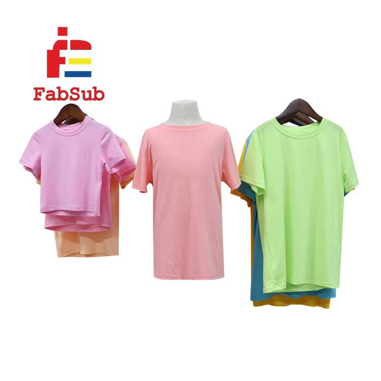 Fabsub men's t-shirts polyester cotton women's t-shirts cotton feel US Size blank 100% polyester t shirt