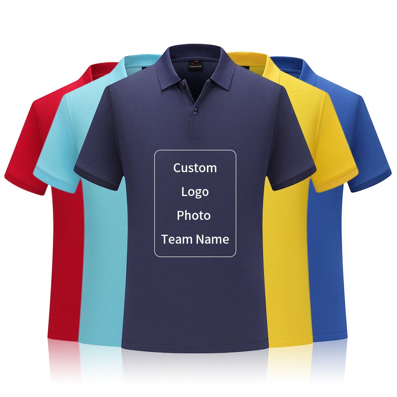 Wholesale Custom Design High Quality Plain Men's Golf Lapel Polo Shirt for Sports Men Casual t shirts Embroidered