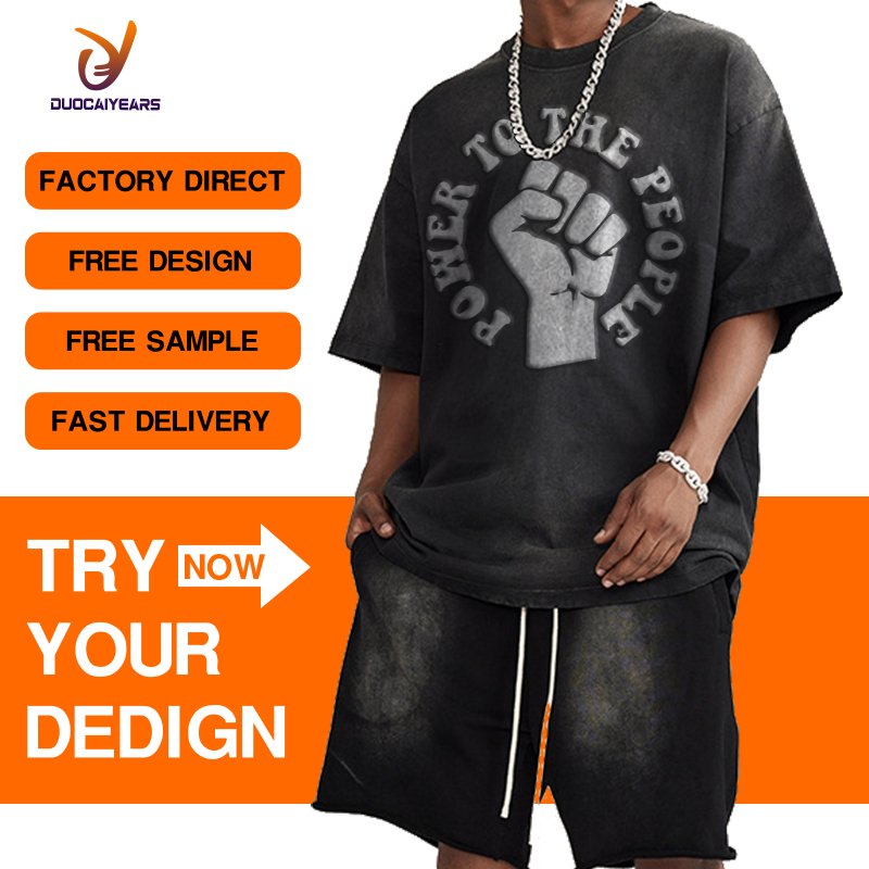 2 Piece Men Shorts Set Logo,Men'S Acid Wash T Shirt And Short Set Men Manufacture,Blank Short Sets For Men Custom Logo Wholesale