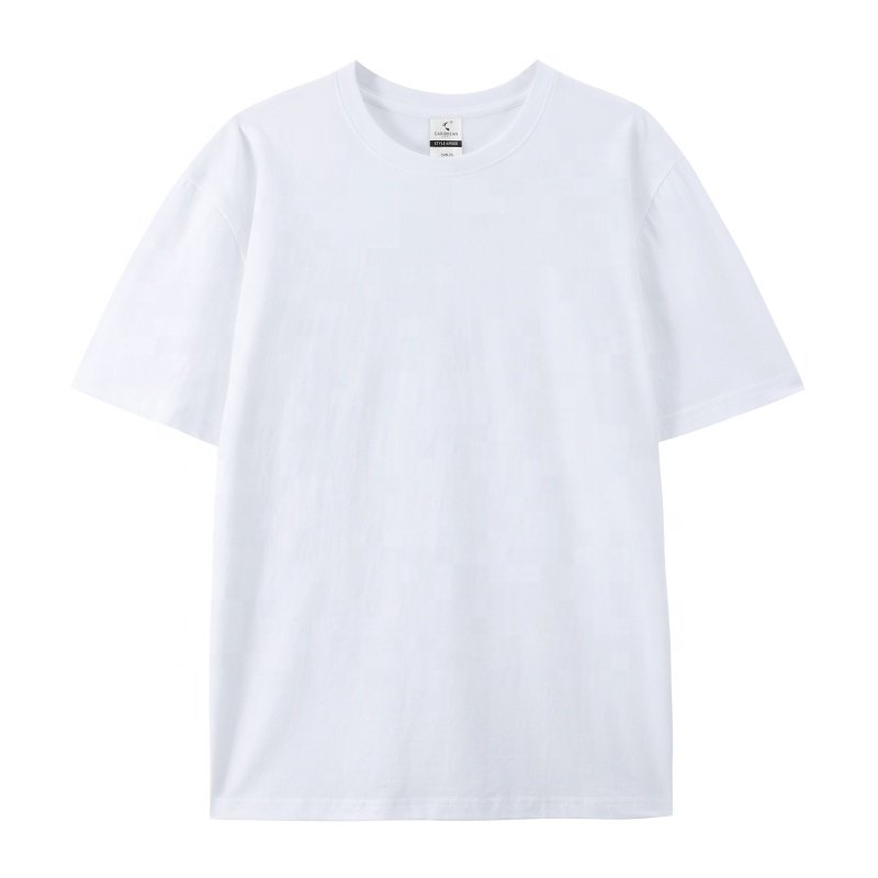 Cheap print label High quality Heavyweight 220 gsm 100% cotton oversized printed embroidered plain T-shirt Men's rcustom T-shit