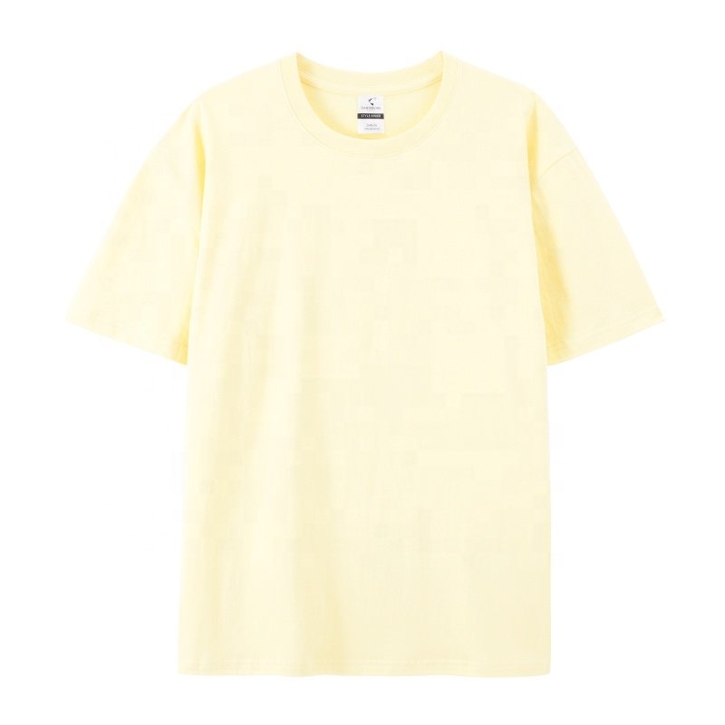 Cheap print label High quality Heavyweight 220 gsm 100% cotton oversized printed embroidered plain T-shirt Men's rcustom T-shit