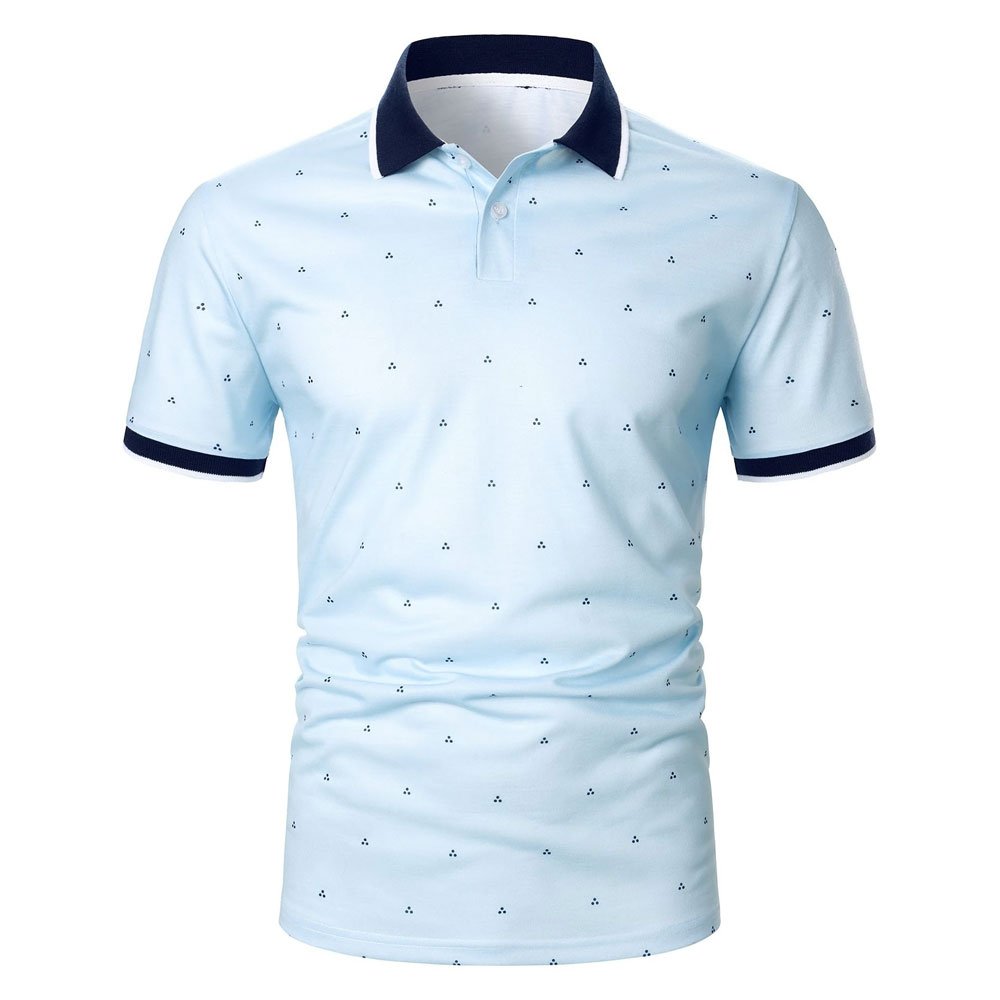 Wholesale Printed Short Sleeve Shirts Good Quality Men's T-Shirt Printing Turn-Down Collar Polo Shirts