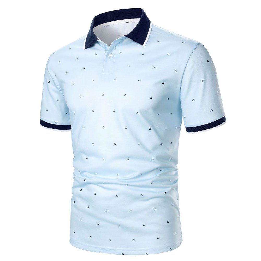 Wholesale Printed Short Sleeve Shirts Good Quality Men's T-Shirt Printing Turn-Down Collar Polo Shirts