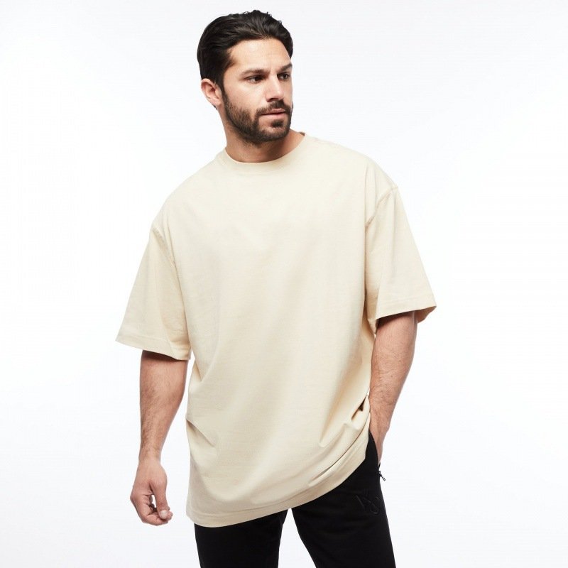 Custom Comfortable Cotton Wide Shoulders Oversized Loose Gym Training Sports Workout Men's T-shirts