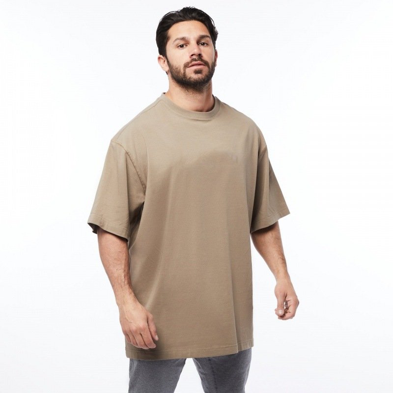 Custom Comfortable Cotton Wide Shoulders Oversized Loose Gym Training Sports Workout Men's T-shirts