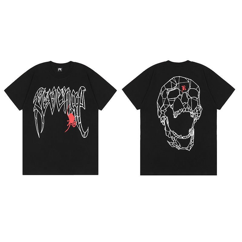 Tshirt designer T-shirt men's Women's Metal Skull Letter Fashion and Leisure US size S-XXL