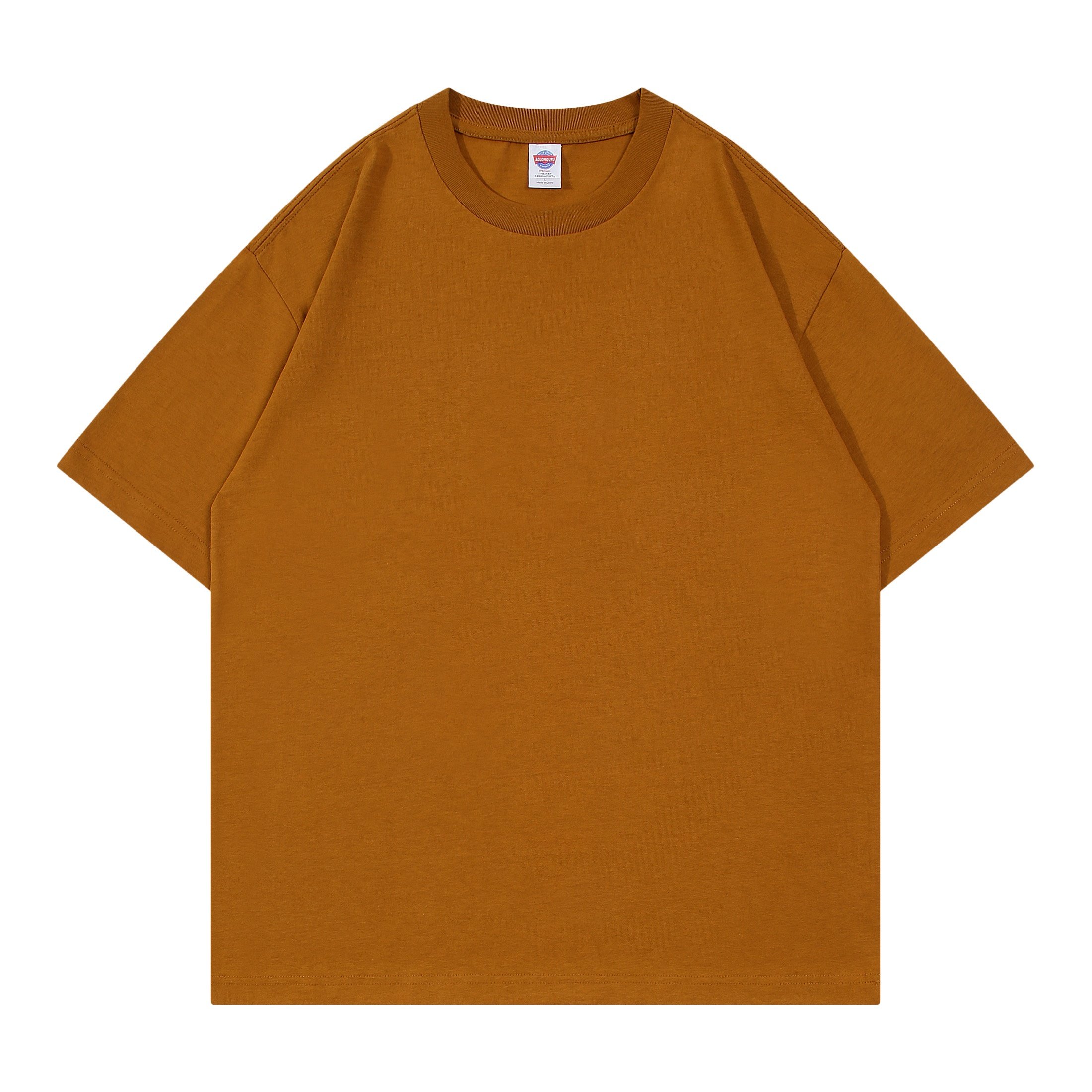 sebanda high quality men's plus size shirt 250g heavyweight cotton high street drop shoulder round neckshort sleeve t-shirt
