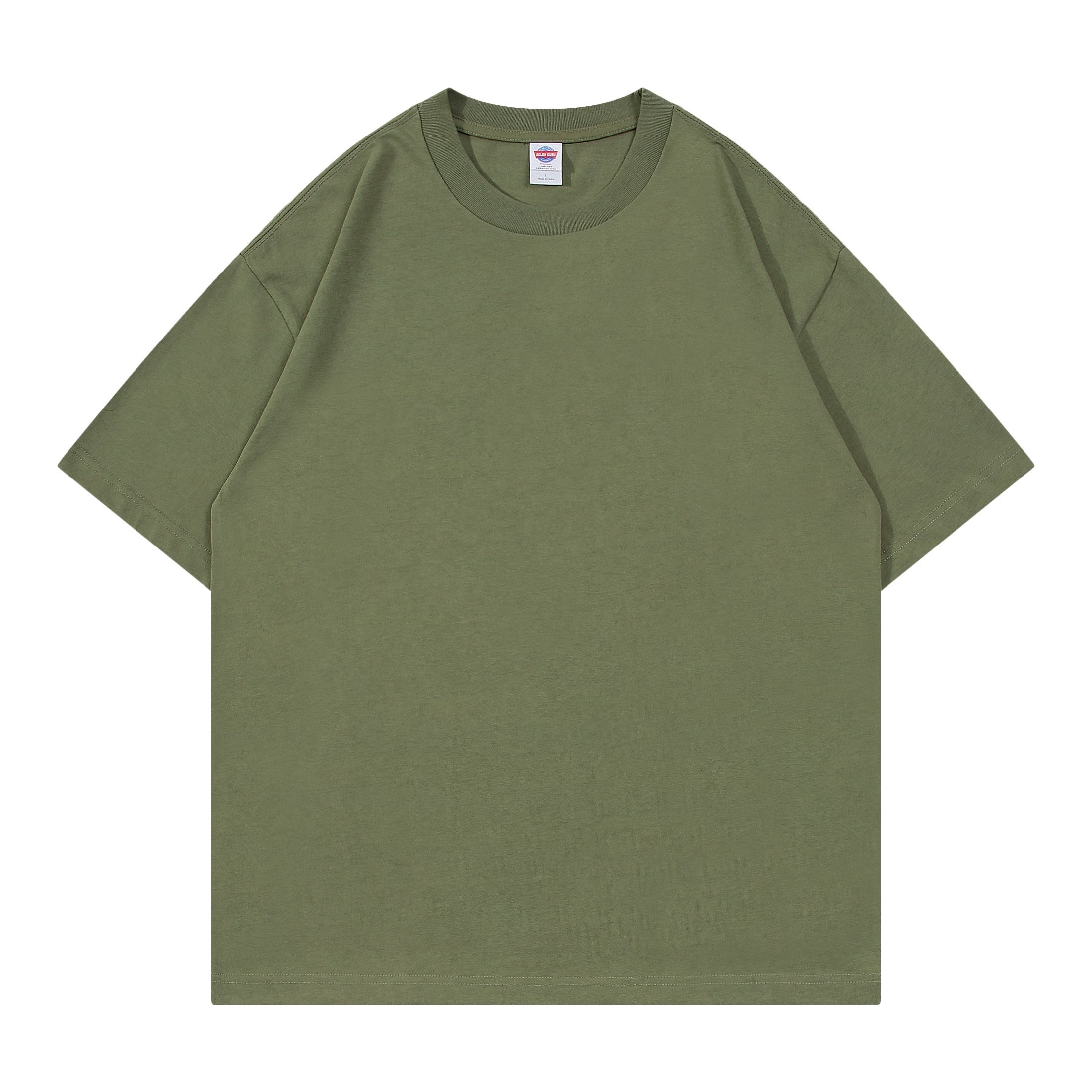 sebanda high quality men's plus size shirt 250g heavyweight cotton high street drop shoulder round neckshort sleeve t-shirt