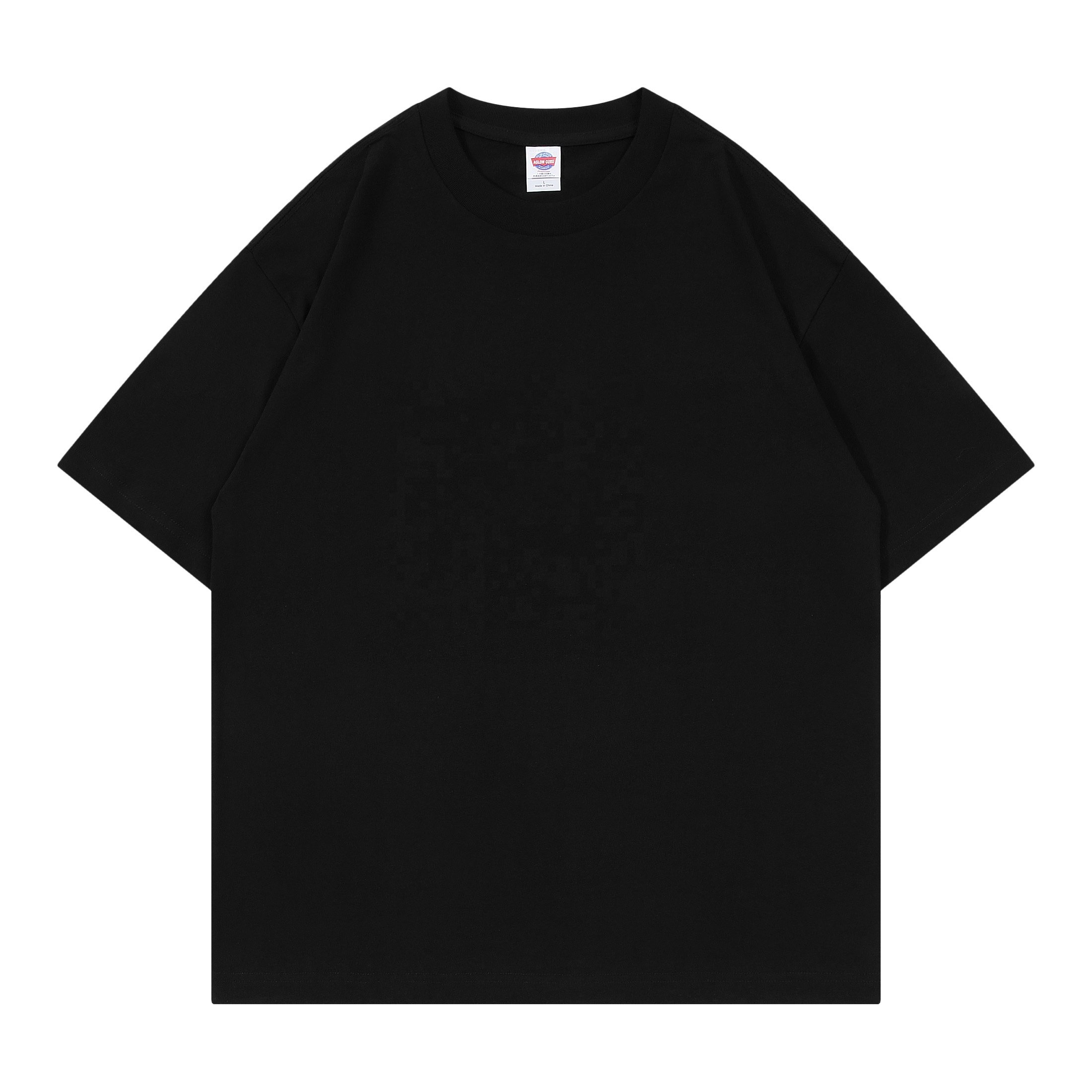 sebanda high quality men's plus size shirt 250g heavyweight cotton high street drop shoulder round neckshort sleeve t-shirt