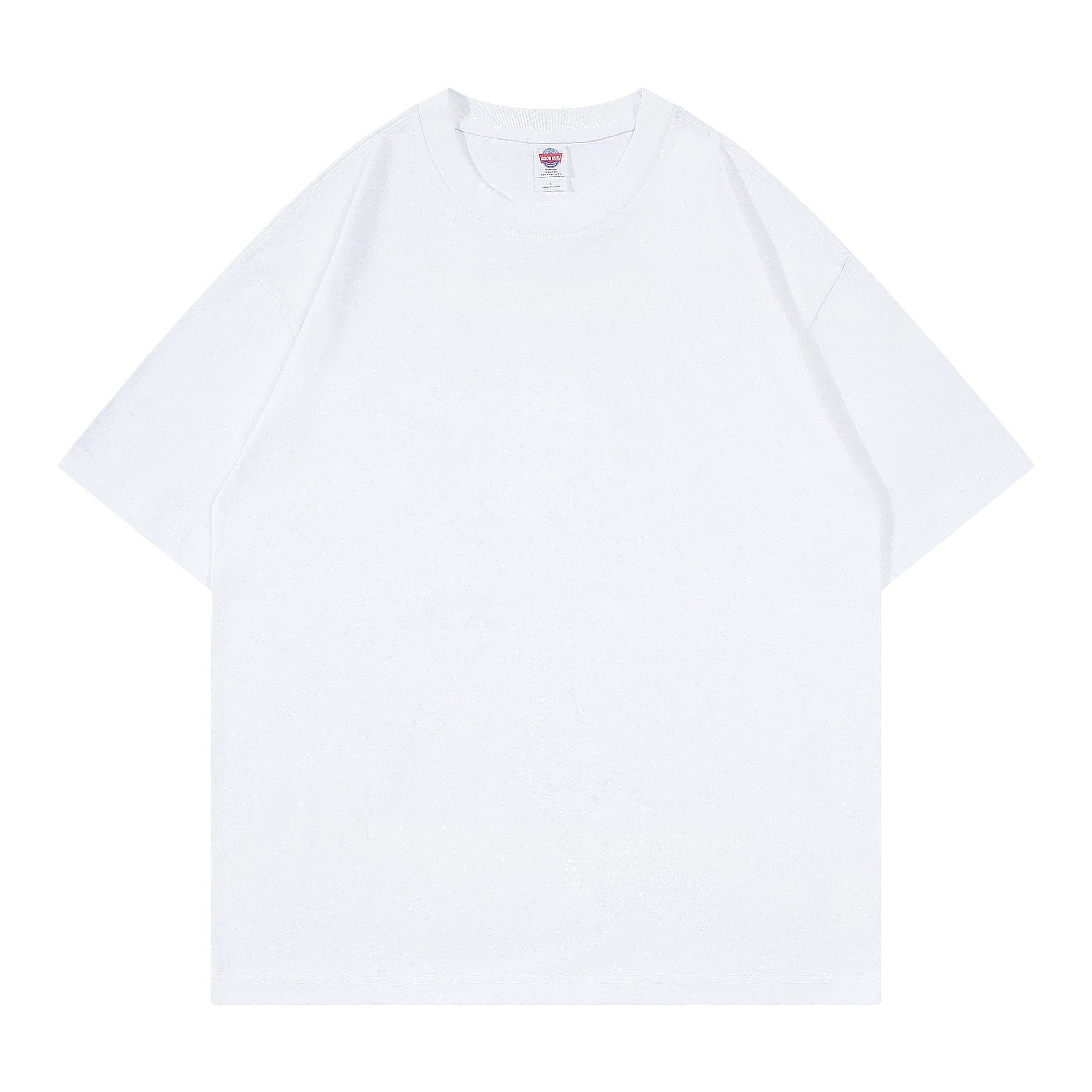 sebanda high quality men's plus size shirt 250g heavyweight cotton high street drop shoulder round neckshort sleeve t-shirt
