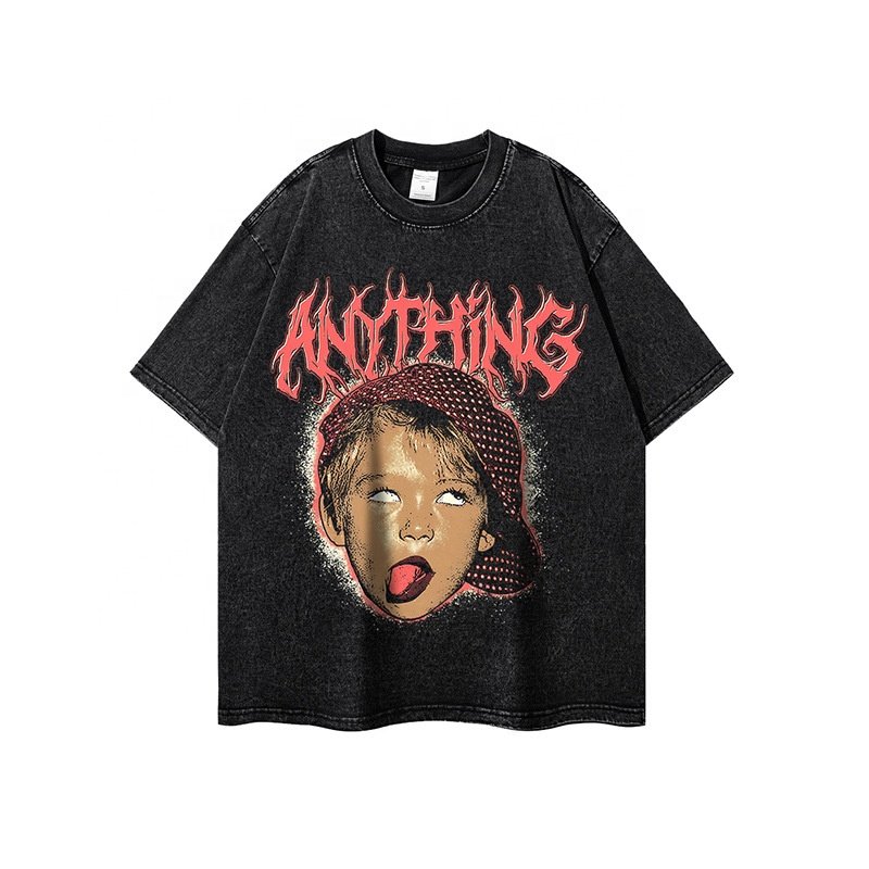 Low MOQ Custom Men's T-shirts Breathable Cotton Streetwear Graphic T Shirts Vintage Plus Size Men's T-shirts