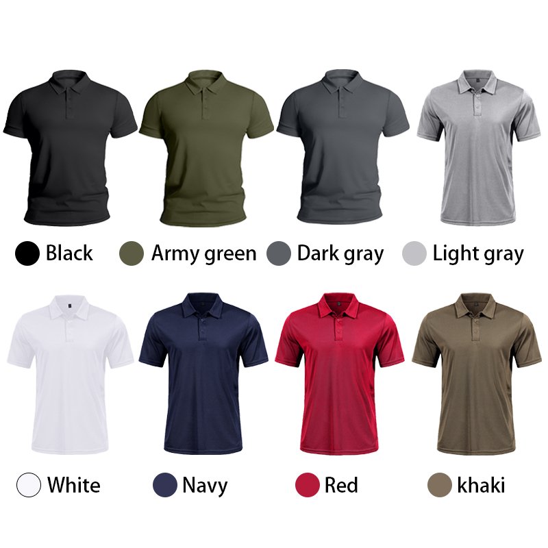 Wholesale Summer New Arrival Sports Solid Color knitted Polyester Men's Polo T-Shirt