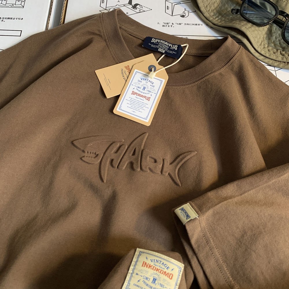 High Quality 100% Cotton Men's T-shirts Blank Plain Plus Size T Shirts Custom 3D Embossed T Shirt